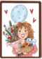 Beterschapskaart Fruitmand bloemen ballon Matia studio