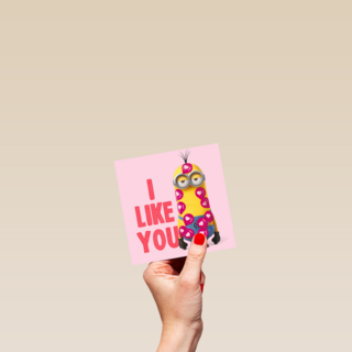 Minions Valentijnskaart I like you