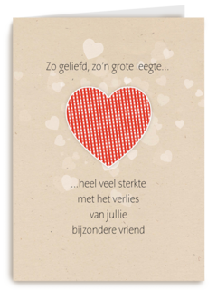 veel sterkte met het verlies van jullie bijzondere vriend