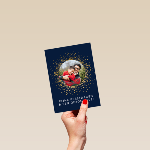 Fotokaart kerst gezond nieuwjaar 2025