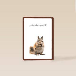 Gefeliciteerd kaart furry cuddles eekhoorn