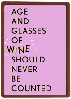 kaart vrouw grappig glasses of wine should never be counted