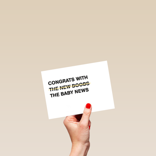 congrats with the new boobs