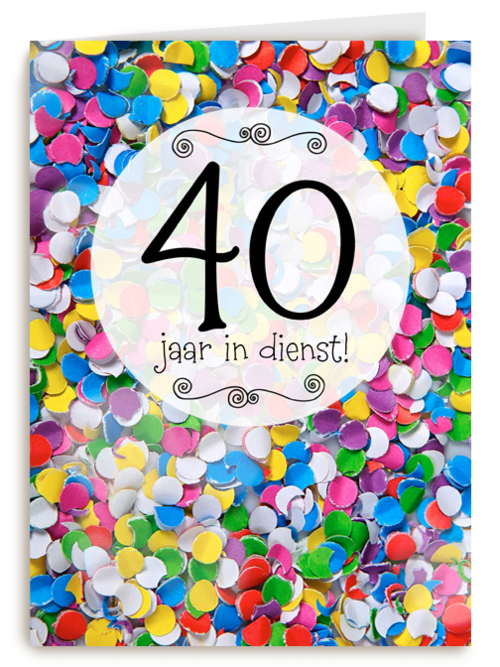 confetti 40 jaar in dienst