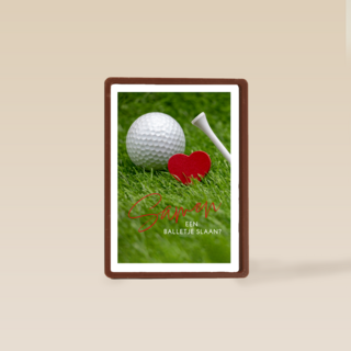 Valentijn balletje slaan golf
