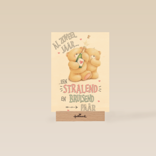 Trouwdagkaart Forever Friends Stralend en bruisend paar