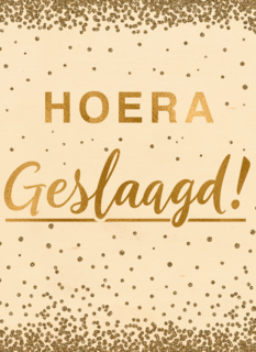 geslaagd kaart hoera geslaagd gouden letters