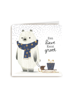 Een lieve kerst groet van een lieve ijsbeer
