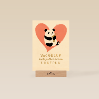 Veel geluk met jullie lieve ukkepuk