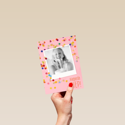 hieperdepiep met confetti
