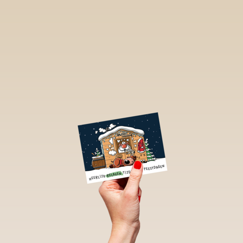Kerstkaart heerlijk relaxen