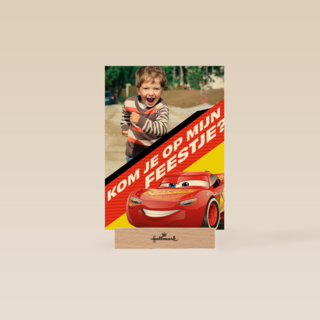 Cars verjaardagskaart foto kom je op mijn feestje