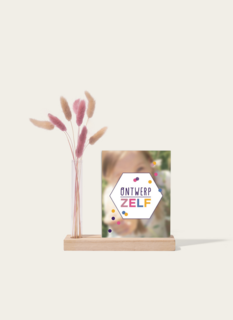 Brievenbuspakket Droogpluimen Kaarthouder Roze Beige