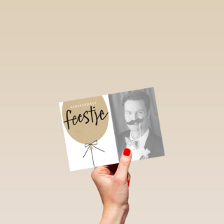fotokaart verjaardagsfeestje kom je ook