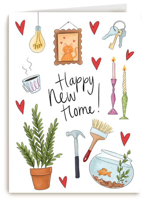 felicitatiekaart nieuwe woning matia studio