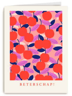 Beterschapskaart met rood fruit