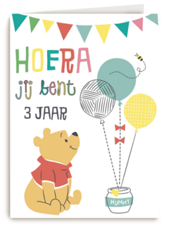 winnie the pooh hoera jij bent zoveel jaar