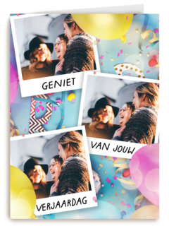 verjaardag fotokaart geniet van jouw verjaardag