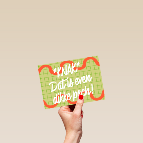 Knak dat is even dikke pech