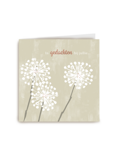 Condoleance in gedachten bij jullie