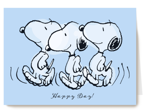 Snoopy verjaardagskaart Happy Day