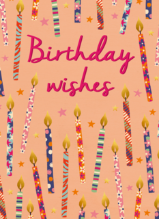 Birthday Wishes kaarsen