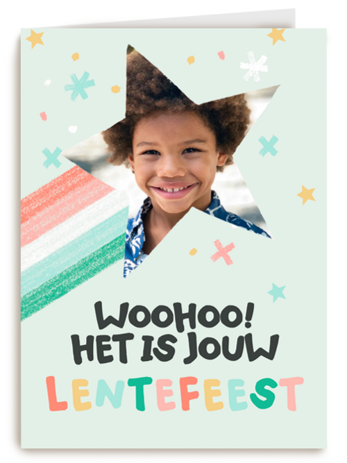 Woohoo het is jouw lentefeest fotokaart