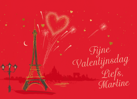 Fijne valentijnsdag Eiffeltoren