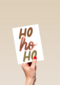 kerstkaart hip ho ho ho