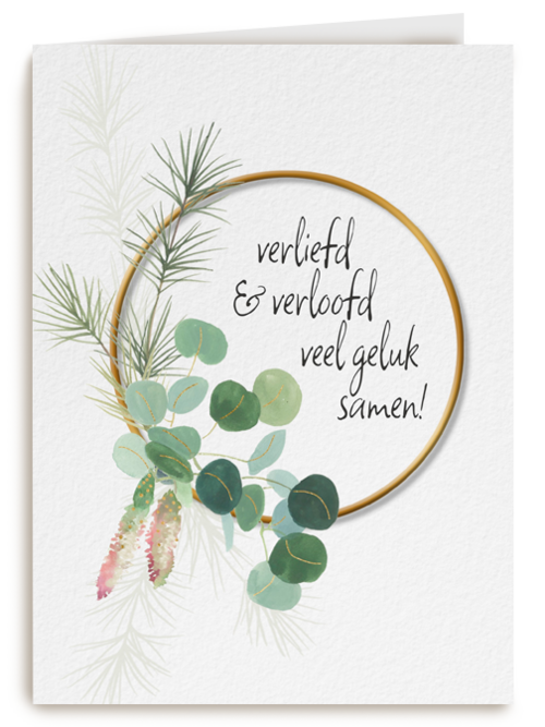 Verloofdkaart Veel geluk samen
