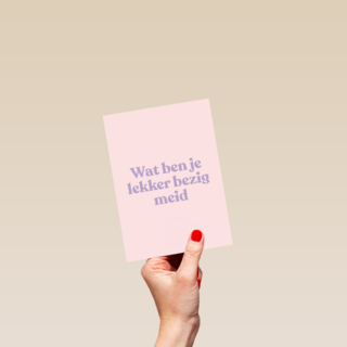 Succes kaart andc lekker bezig meid