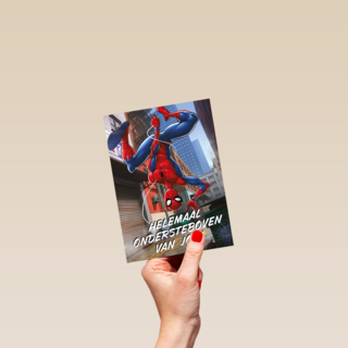 Valentijnskaart Spiderman ondersteboven van jou
