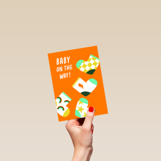 Zwangerschap baby on the way oranje