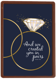 Huwelijk kaart And we created you in pairs