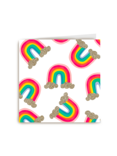 Blanco kaart regenboogjes