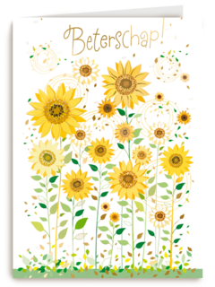 beterschap kaart klassiek zonnebloemen turnowsky