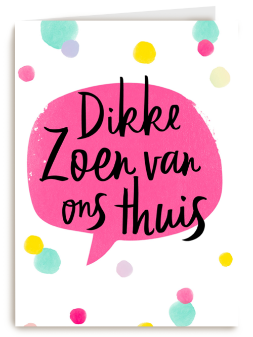 op kamp kaart dikke zoen van ons thuis