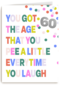 Verjaardagskaart 60 pee every time you laugh