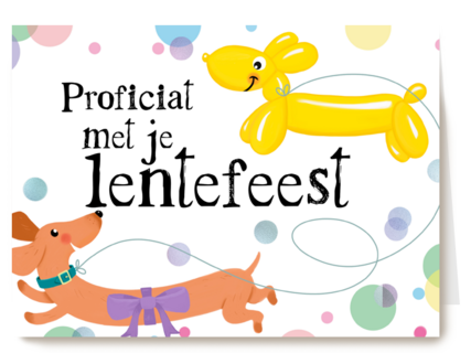 Ballonhond Proficiat met je lentefeest