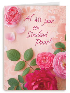 Huwelijkskaart al 40 jaar een stralend paar