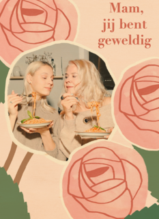 Mam jij bent geweldig fotokaart