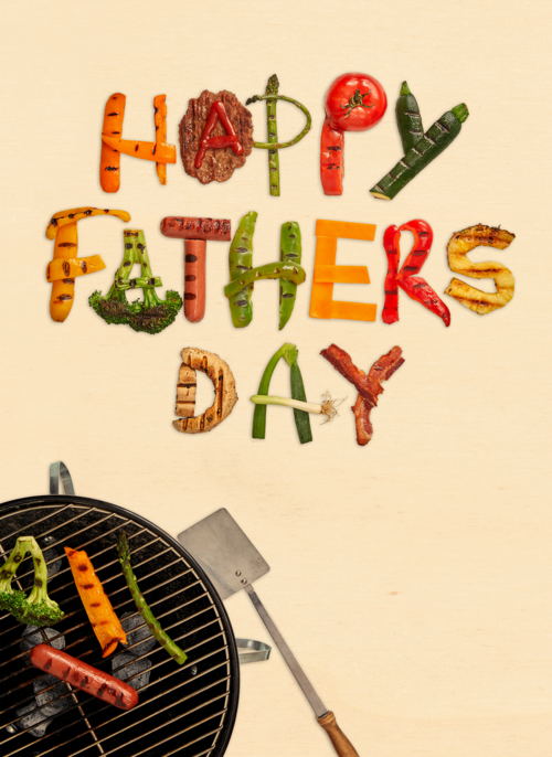 vaderdag kaart barbecue