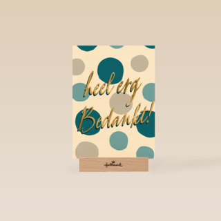 bedankt kaart zakelijk heel erg bedankt stippen