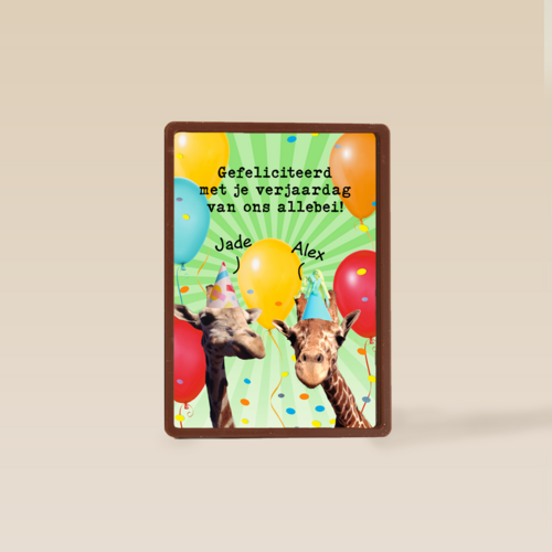 Gefeliciteerd met je verjaardag van ons allebei