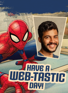 Spiderman fotokaart web tastic day