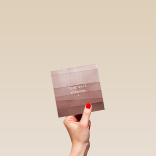 Condoleance heel veel sterkte roze