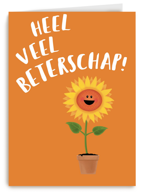 heel veel beterschap zingt de zonnebloem