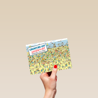 groetjes uit kaart strand waar is wally