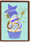 Hoera 65 jaar met cupcake