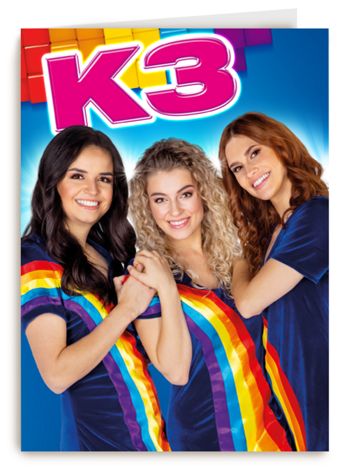 k3 verjaardag kaart binnentekst